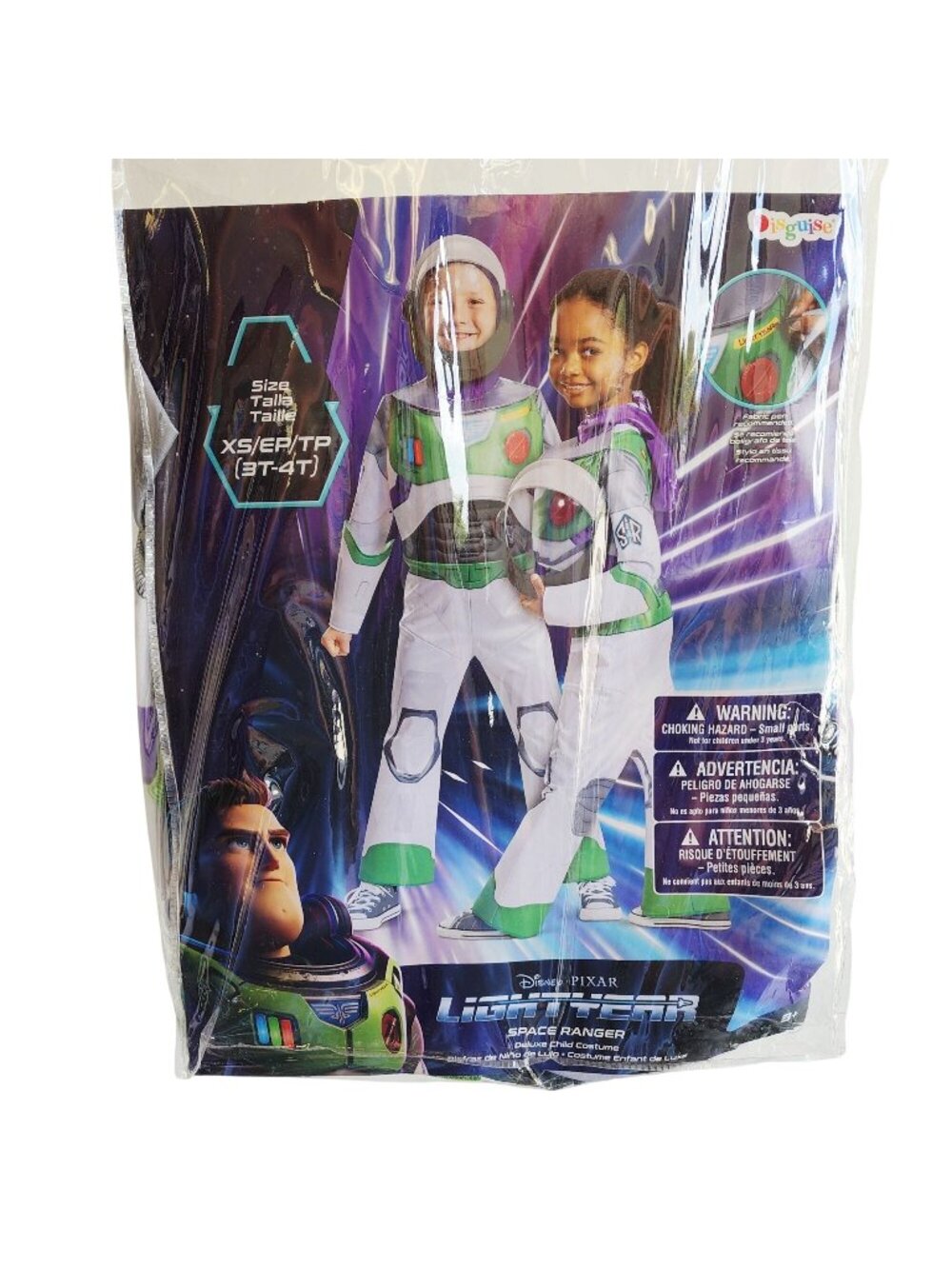 Disney Pixar Lightyear Space Ranger Deluxe Child Costume 3-4 Jumpsuit